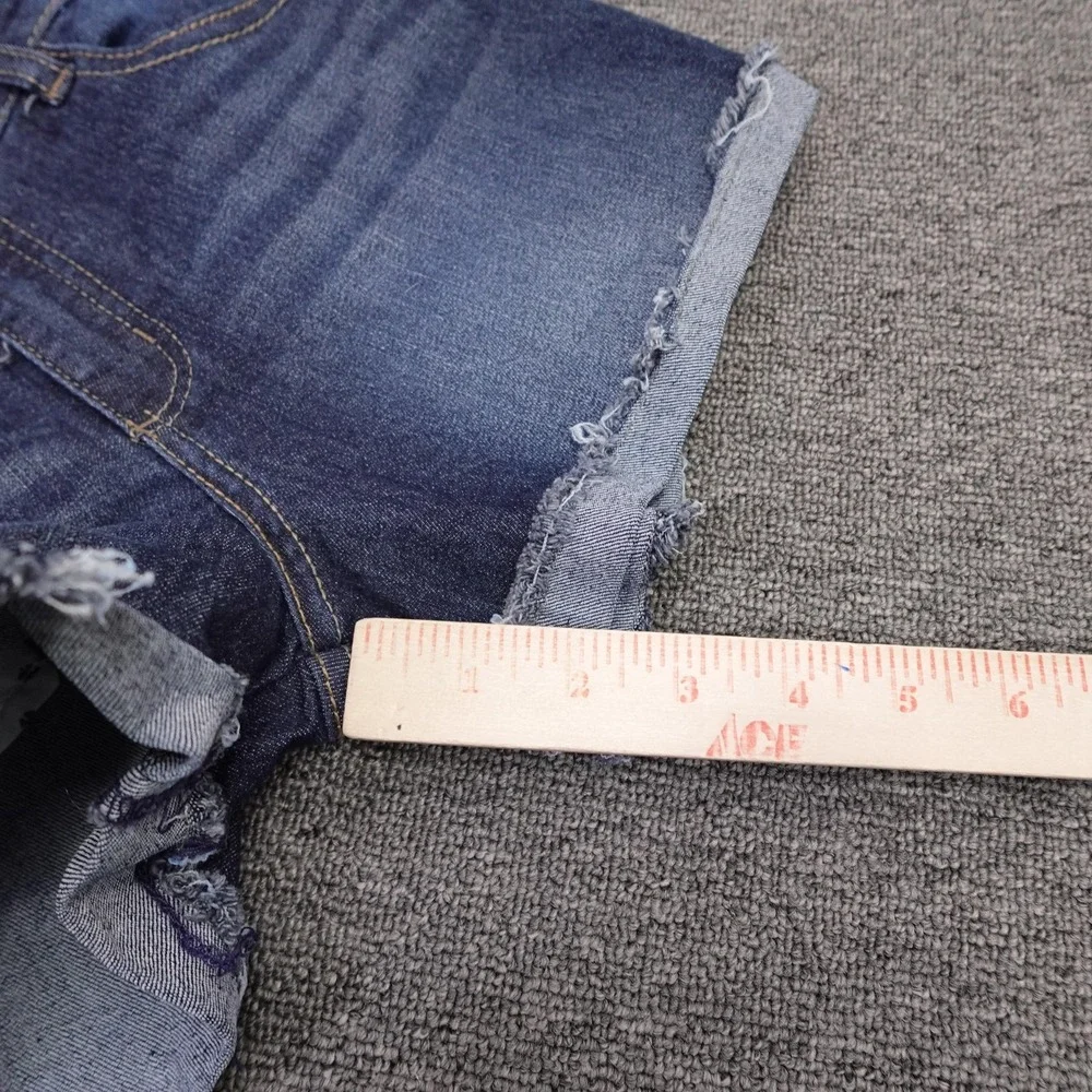 Lucky Brand Shorts Girls 14 Blue Denim Riley Short Cutoff Distressed 3 Inseam